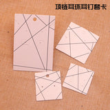 100Pcs/lot Necklace/Earrings Display Cards Stripes Print Packaging Card