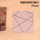 100Pcs/lot Necklace/Earrings Display Cards Stripes Print Packaging Card