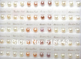 100pcs Natural Freshwater Pearls Silver Plated Stud Earrings