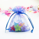 100pcs Small Organza Bag Butterfly Wedding Pouch 9x12cm Drawstring Bracelet Bag