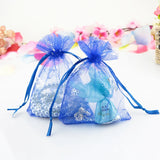 100pcs Small Organza Bag Butterfly Wedding Pouch 9x12cm Drawstring Bracelet Bag