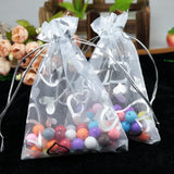 100pcs Bronzing Heart Organza Pouch Gift Bags Wedding Party Favor 7cmx9cm