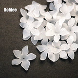 100pcs Acrylic Flower Beads 28mm Pendant Necklace DIY Craft