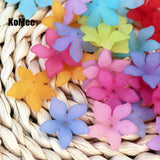 100pcs Acrylic Flower Beads 28mm Pendant Necklace DIY Craft