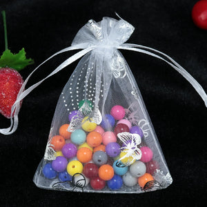 100pcs Small Organza Bags 7x9cm Wedding Party Candy Jewelry Packaging Pouches