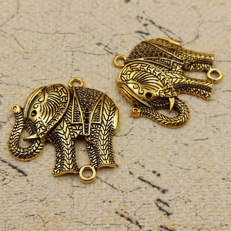 10pcs Elephant Alloy Pendant for Jewelry Making DIY Bracelet Necklace