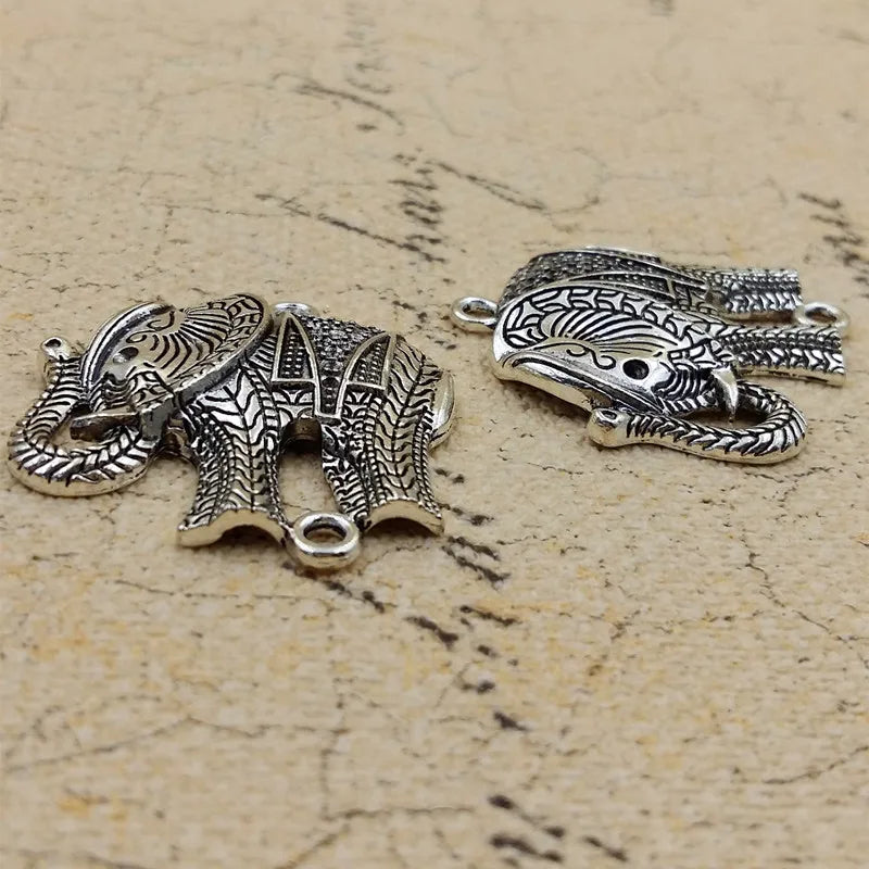 10pcs Elephant Alloy Pendant for Jewelry Making DIY Bracelet Necklace
