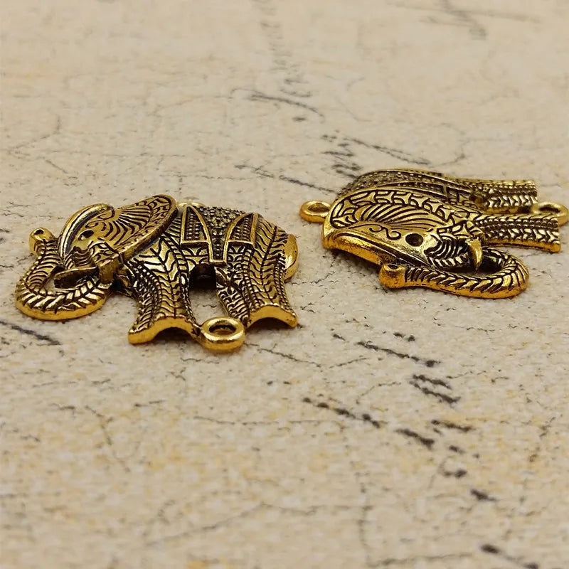10pcs Elephant Alloy Pendant for Jewelry Making DIY Bracelet Necklace