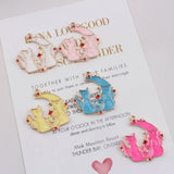 10pcs Moon Cat Enamel Pendant for Jewelry Making