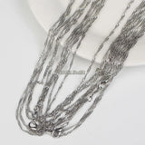 10pcs 2mm Water Wave Chain Necklaces 16" 18" 20" 24"