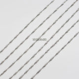 10pcs 2mm Water Wave Chain Necklaces 16" 18" 20" 24"