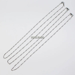 10pcs 2mm Water Wave Chain Necklaces 16" 18" 20" 24"