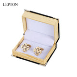 18K Plated Crusaders Cufflinks Matte Stainless Steel Cufflink