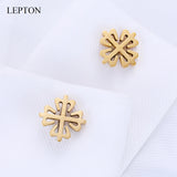 18K Plated Crusaders Cufflinks Matte Stainless Steel Cufflink