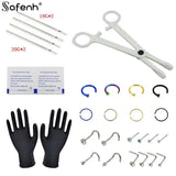Body Jewelry Piercing Kit with Tools and Gloves
