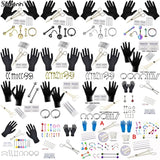Body Jewelry Piercing Kit with Tools and Gloves