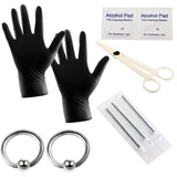 Body Jewelry Piercing Kit with Tools and Gloves