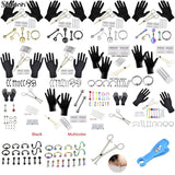 Body Jewelry Piercing Kit with Tools and Gloves