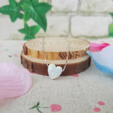 OP17 Fire & Snow Opal Heart Necklace