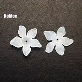 200pcs/lot 28mm Multicolors Frosted Flower Beads Caps Jewelry Making DIY Beads