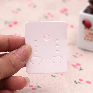200pcs Rectangle Paper Earring Cards Jewelry Display Packaging