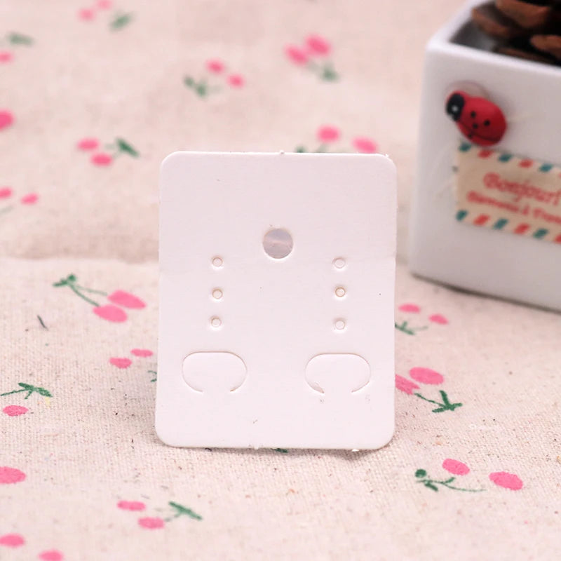 200pcs Rectangle Paper Earring Cards Jewelry Display Packaging