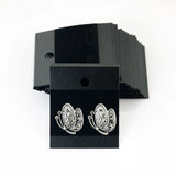 200pcs Velvet Earring Cards 4.4x5.2cm Jewelry Display Rectangle Tags