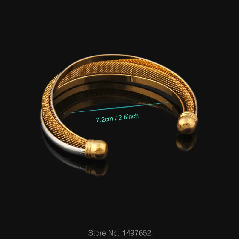 Vintage Two-Tone Bangles for Men & Women