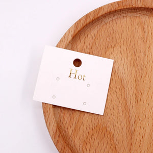 Golden Printing Earings Packaging Cards