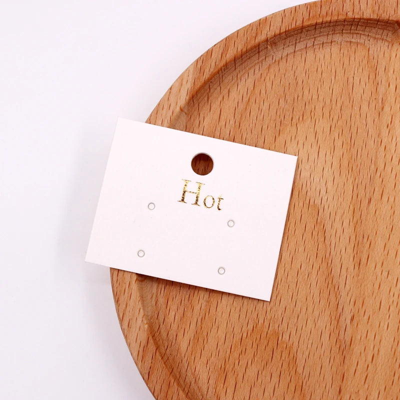 Golden Printing Earings Packaging Cards
