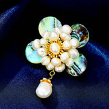 Natural Fresh Water Pearl Shell Butterfly Brooch - Lady Jewellery