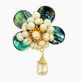 Natural Fresh Water Pearl Shell Butterfly Brooch - Lady Jewellery
