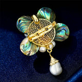 Natural Fresh Water Pearl Shell Butterfly Brooch - Lady Jewellery
