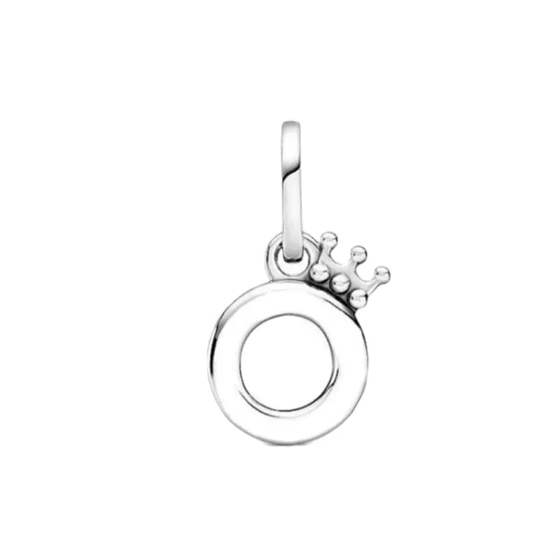 S925 Sterling Silver Bangle with Crown Beads Heart Pendant for Pando Bracelet