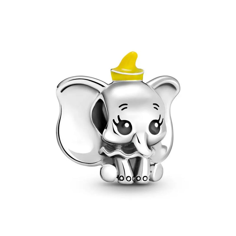 Sterling Silver Elephant Beads Little Bear Animal Pendant