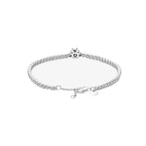 925 Sterling Silver Cartoon Bracelet with Colored Diamond Bangle