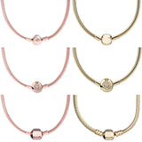 Rose Barrel & Crown Necklace for 925 Silver Charm Jewelry