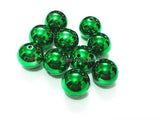 20MM 100pcs/lot Chrismas Green Acrylic UV Plated Beads