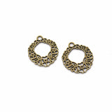 20pcs Vintage Flower Heart Alloy Charms for DIY Jewelry