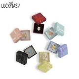 24Pcs Colorful Paper Jewelry Display Case Earrings Organizer Ring Storage Box