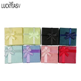 24Pcs Colorful Paper Jewelry Display Case Earrings Organizer Ring Storage Box