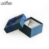24Pcs Colorful Paper Jewelry Display Case Earrings Organizer Ring Storage Box
