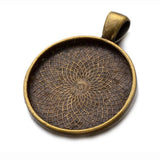 25mm DIY Necklace Alloy Round Bottom Accessories