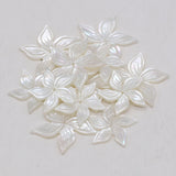 2PC Natural Mother Of Pearl Shell Beads Hand-carved Flower Charms