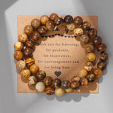 2Pcs/Set Glass Beads Bracelet Rose Quartz Agates Beaded Bracelets
