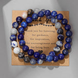 2Pcs/Set Glass Beads Bracelet Rose Quartz Agates Beaded Bracelets
