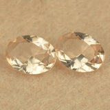 5A Light Champagne Morganite Glass Beads 2x3~13x18mm Oval Shape