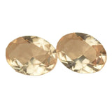 5A Light Champagne Morganite Glass Beads 2x3~13x18mm Oval Shape