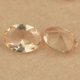 5A Light Champagne Morganite Glass Beads 2x3~13x18mm Oval Shape