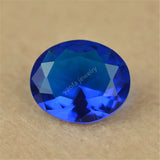 5A Glass Beads Oval Shape Brilliant Cut Loose Synthetic Glass Gems For Jewelry
